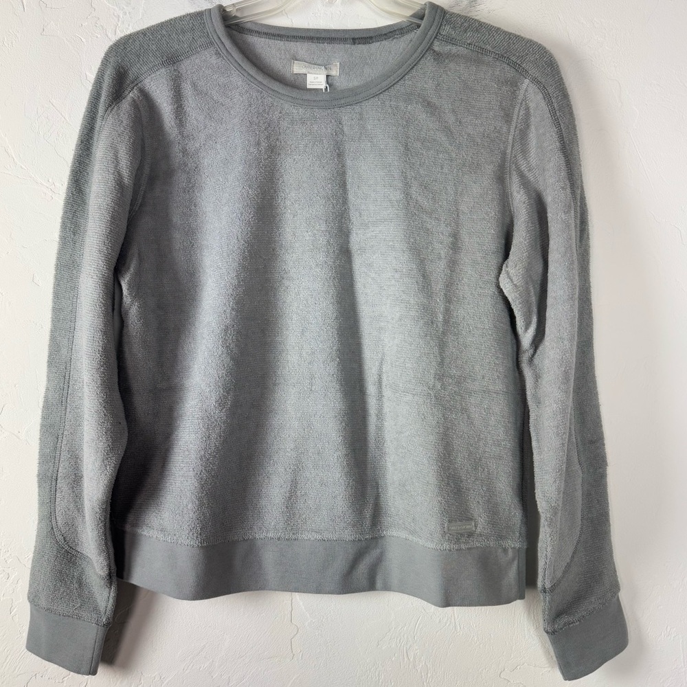 Outerknown Sweater Pullover Hightide Crew Neck Sweatshirt Heather Grey Terry Top